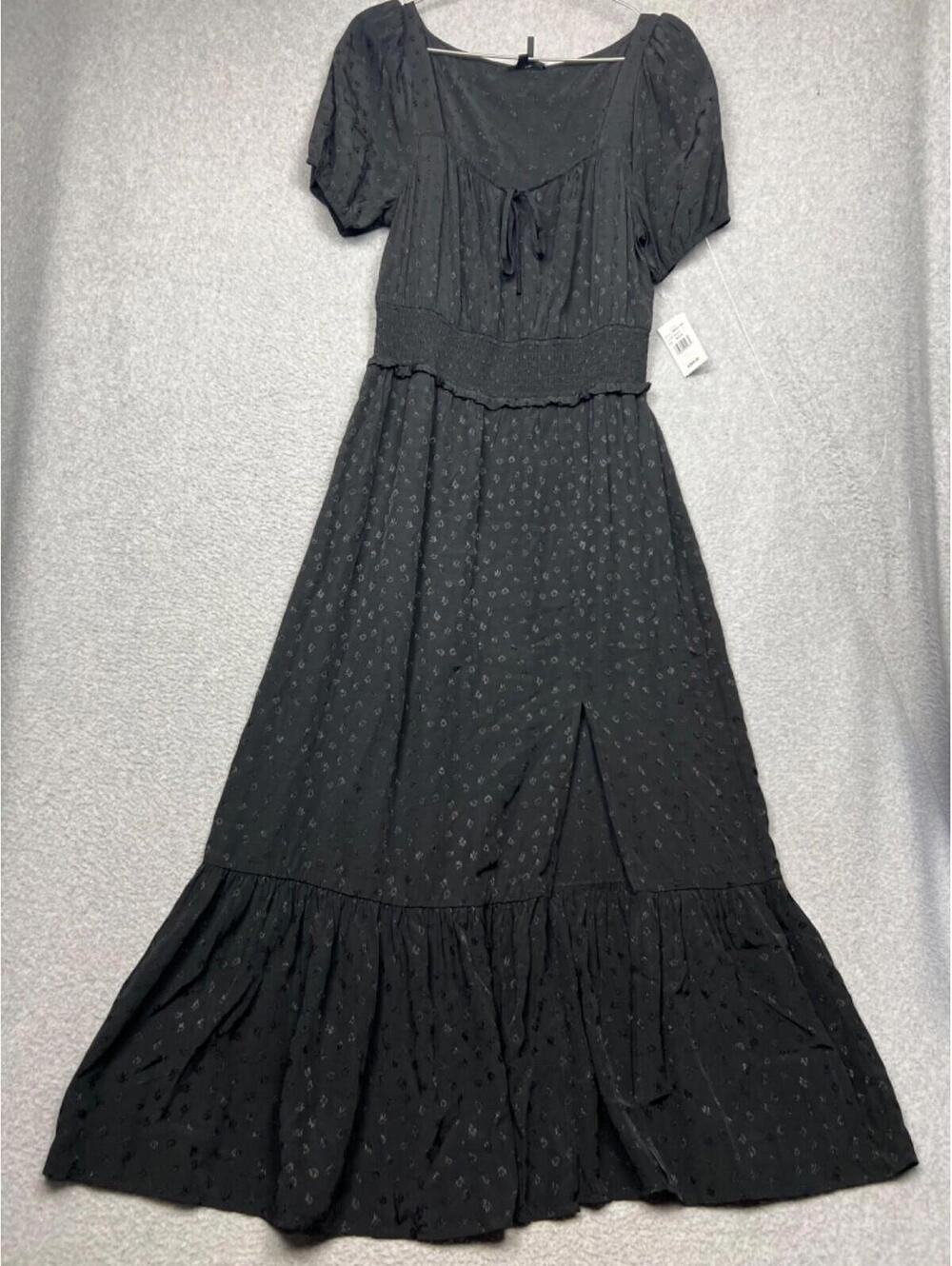 Paige Women's Floral Midi Dress Size M Square Neck Prairie Cottagecore Peasant